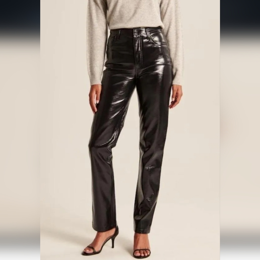NWOT Abercrombie & Fitch Glossy Dark Pants